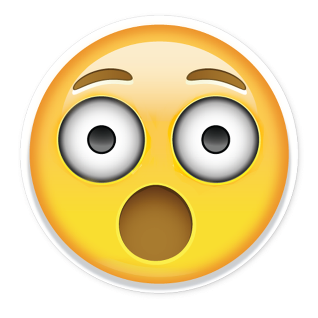 Imagen Emoji PNG de reacción sorprendida