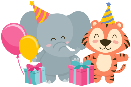 Animal Party PNG Transparent