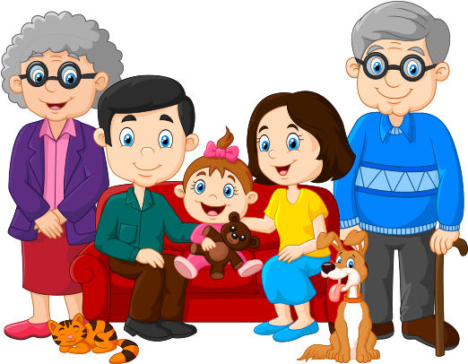 Animated Family I-download ang PNG Isolated Image