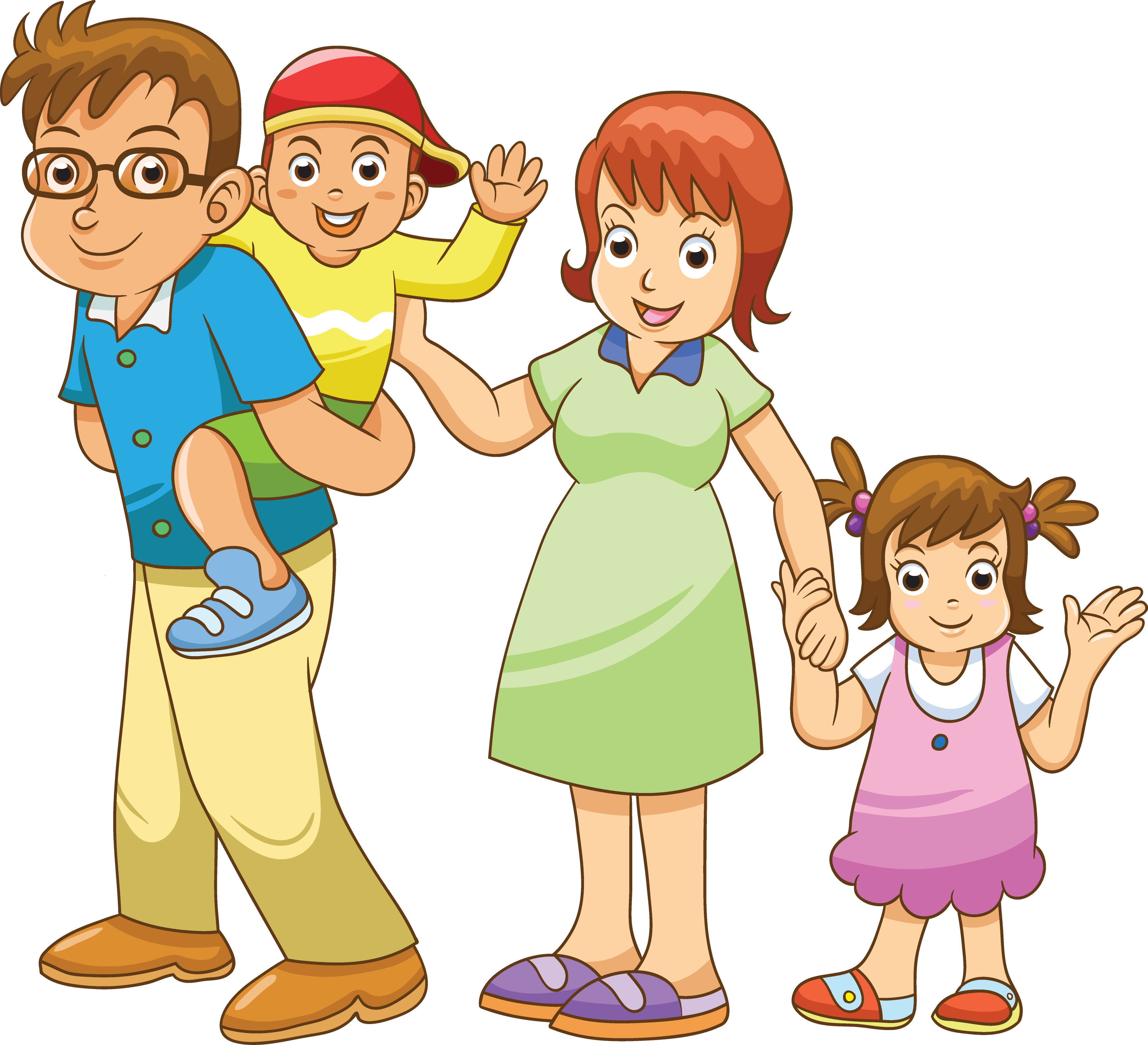 Animated Family PNG Isolated File | PNG Mart
