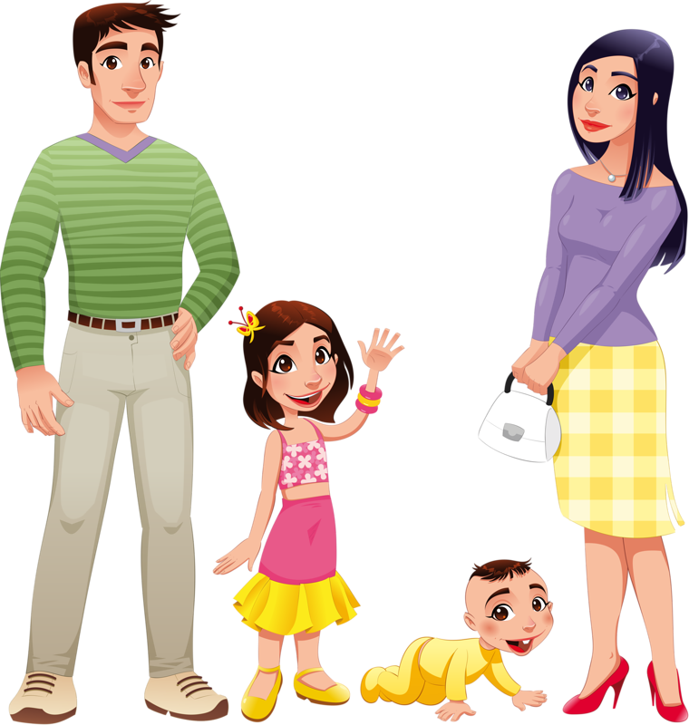 Animated Family PNG Isolated HD