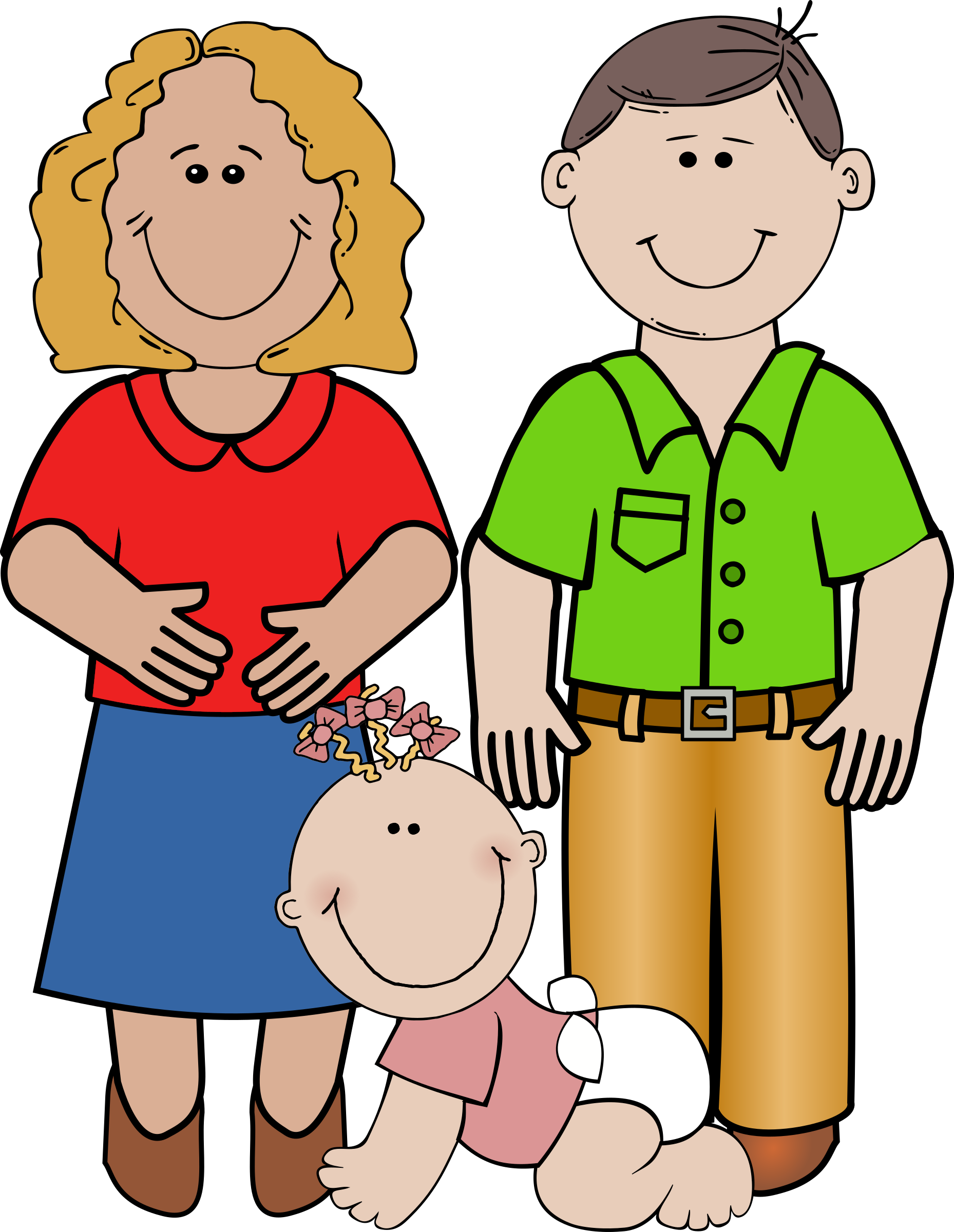 Animated Family Vector PNG Isolated Photos