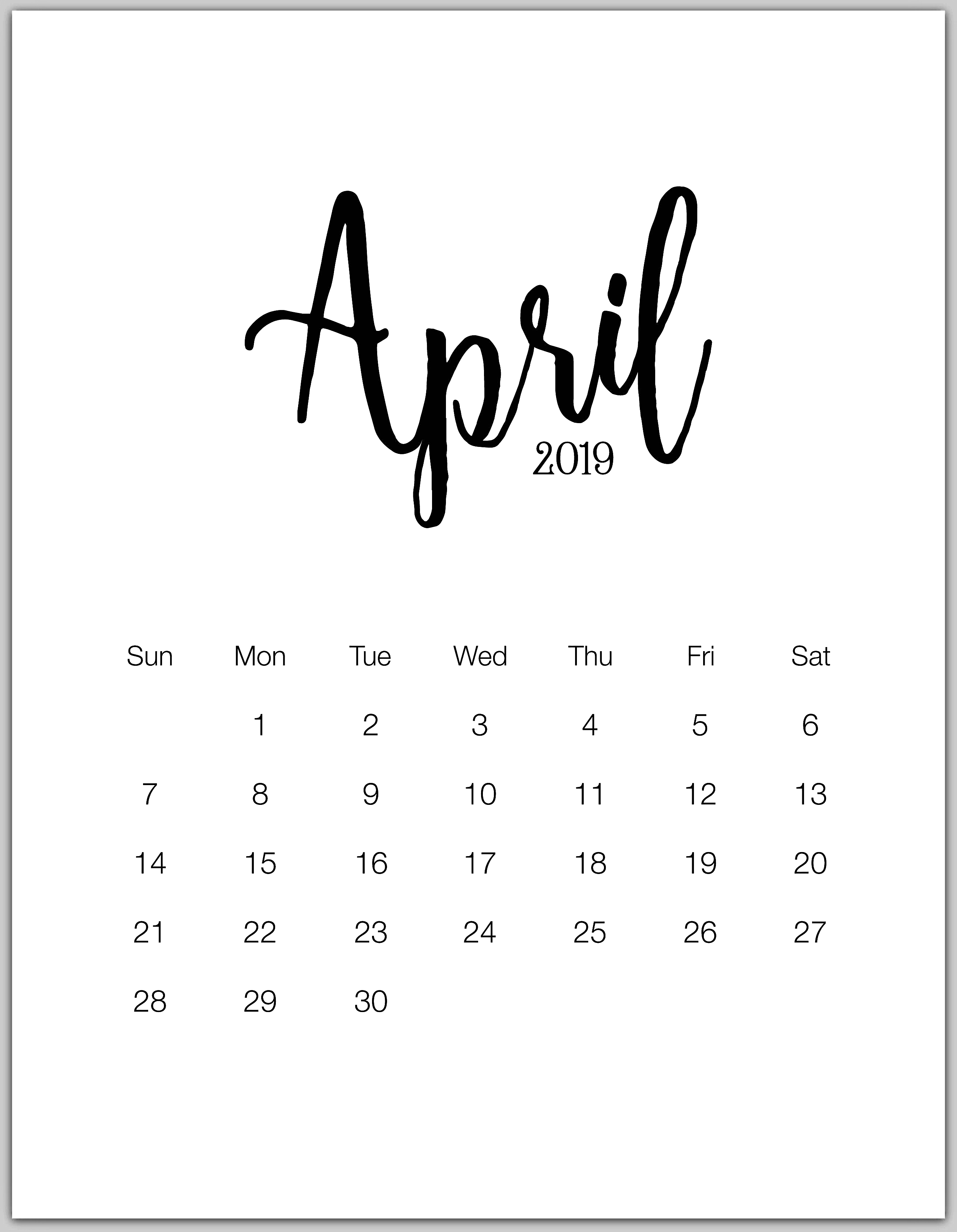 April Kalender PNG HD