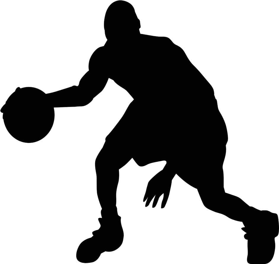 Basketbal silhouet PNG geïsoleerde Foto