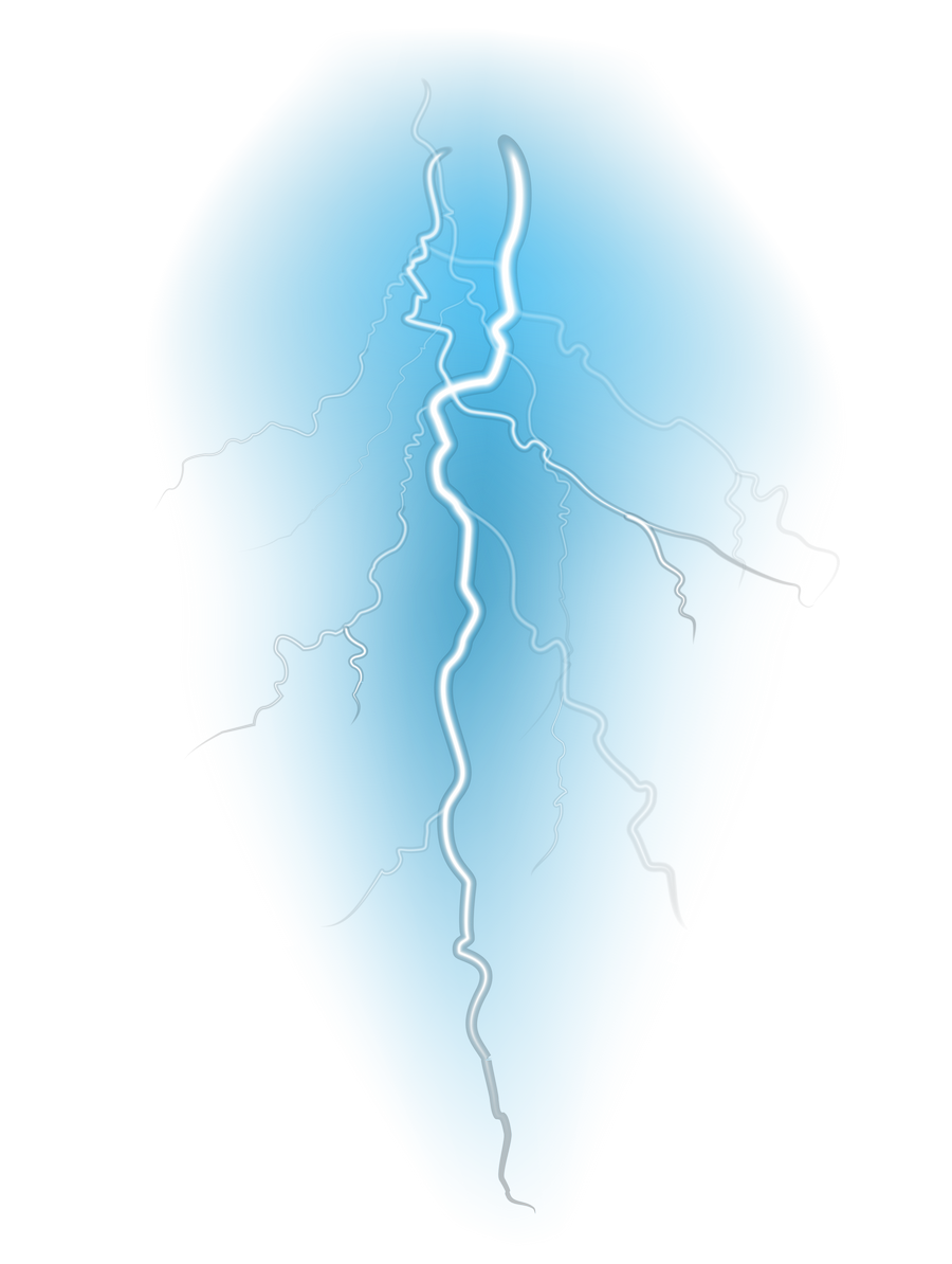 Blue Lightning PNG File