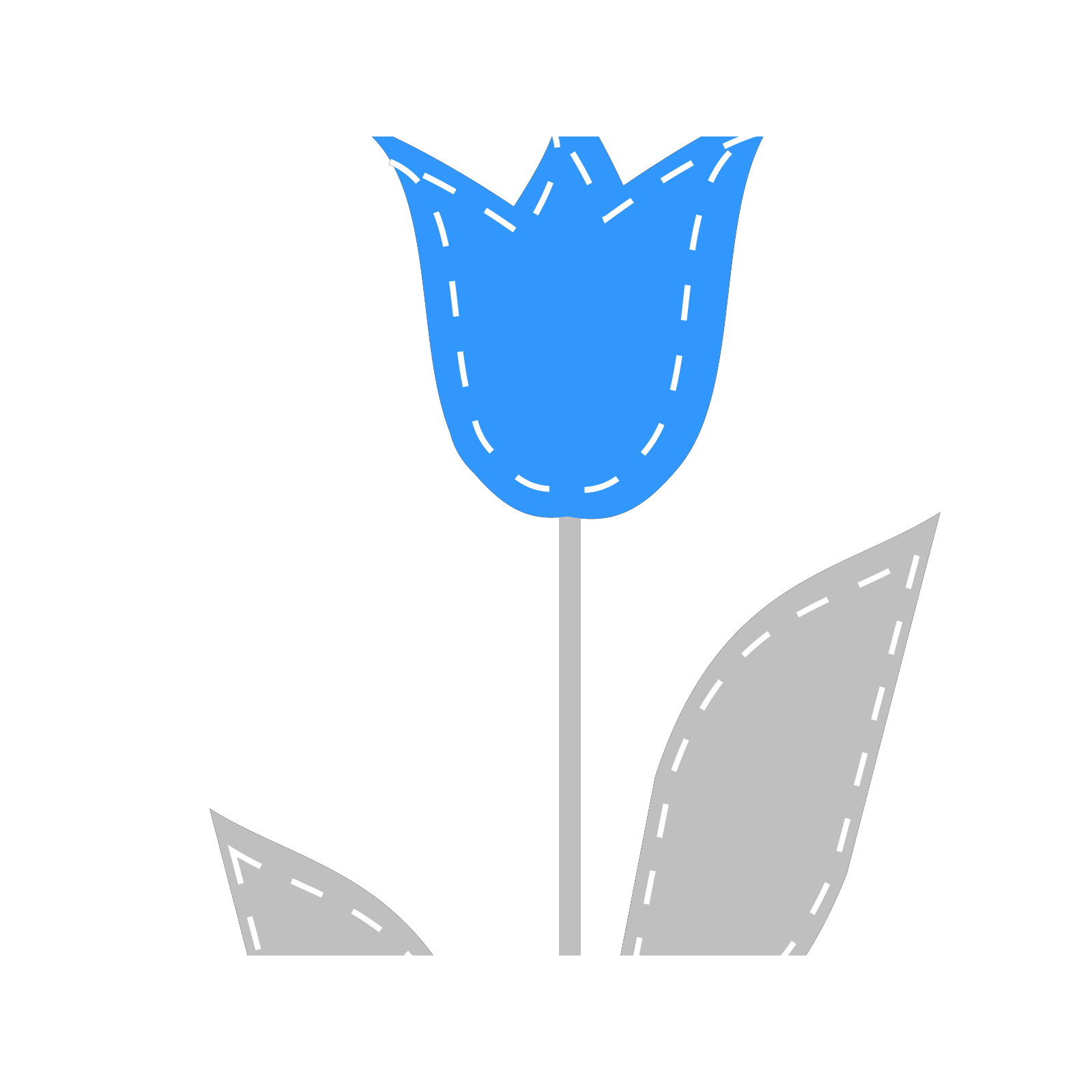 Blue Tulip PNG PIC