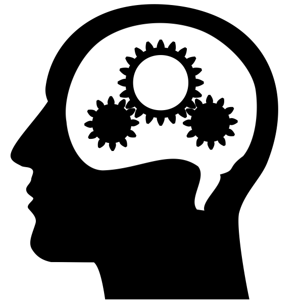 Brain Silhouette PNG Isolated Pic