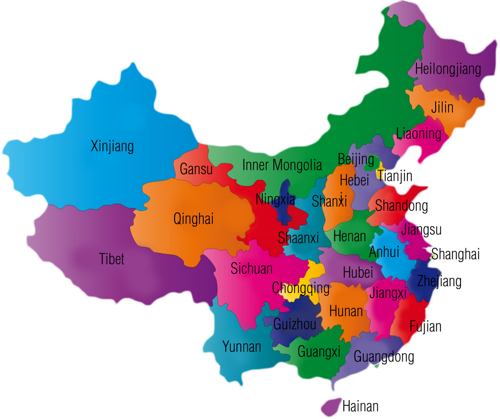 Chine carte PNG HD