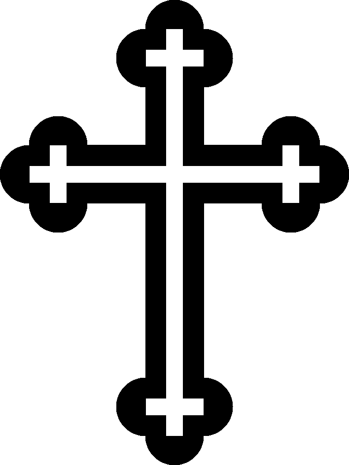 File Christian Cross PNG terisolasi