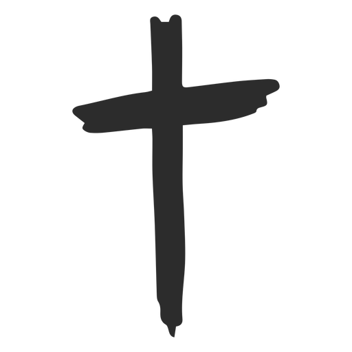 Christian Cross Silhouette PNG geïsoleerd bestand