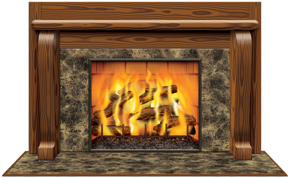 Christmas Fireplace PNG HD