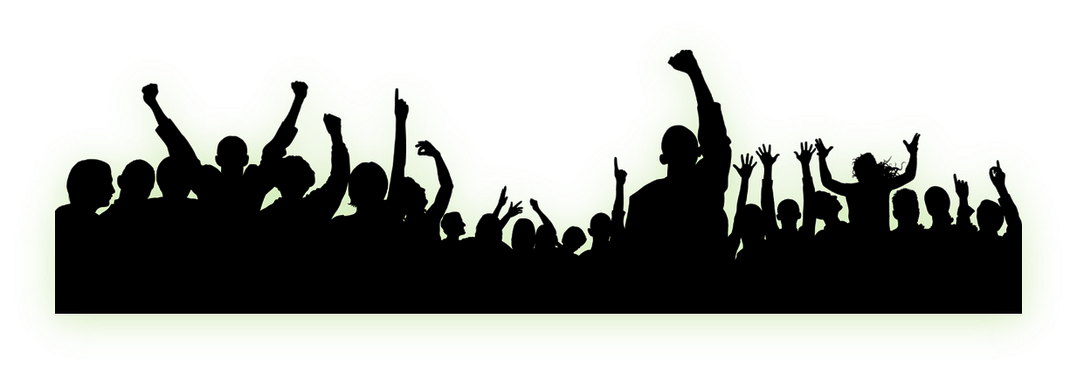 Silhouette de foule PNG Transparent Image