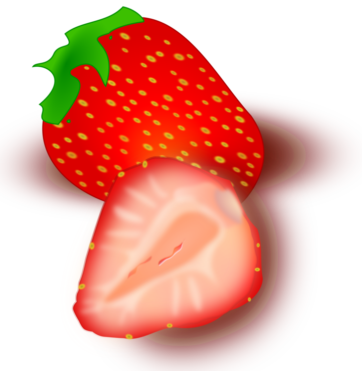 Cut Strawberries PNG Pic