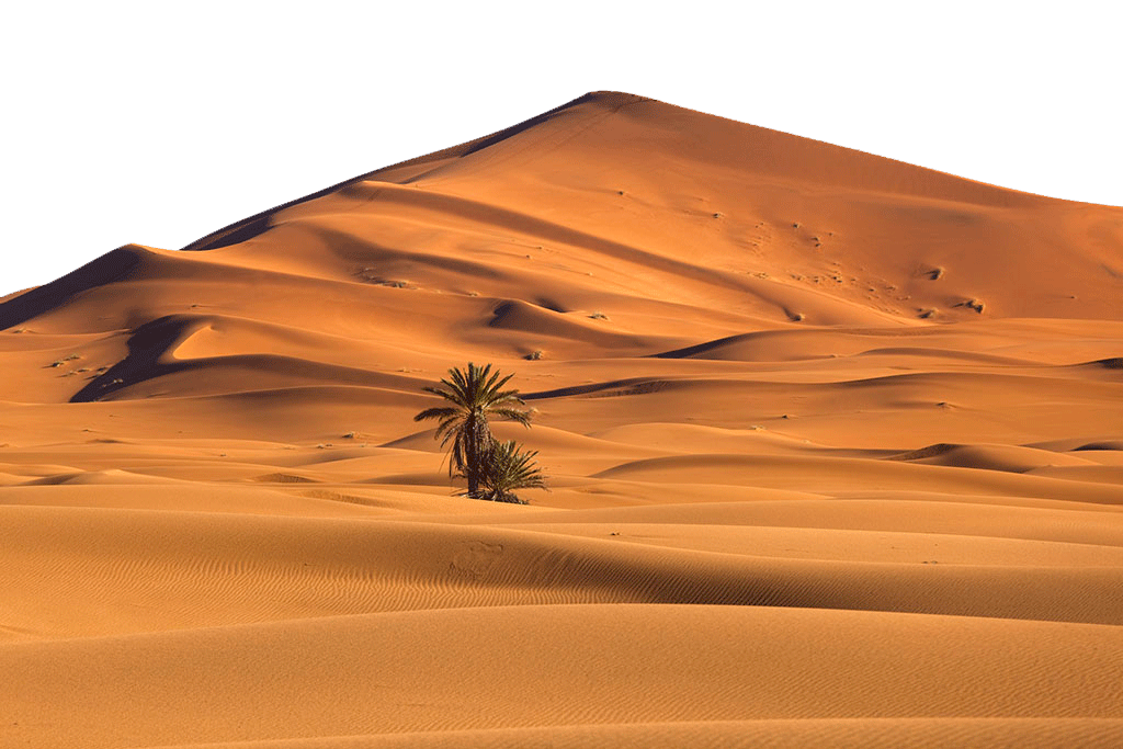 Woestijn zand PNG geïsoleerde Foto
