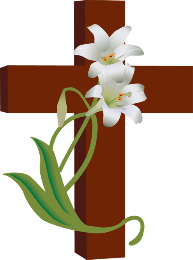 Fondo de la cruz de Pascua aislada PNG