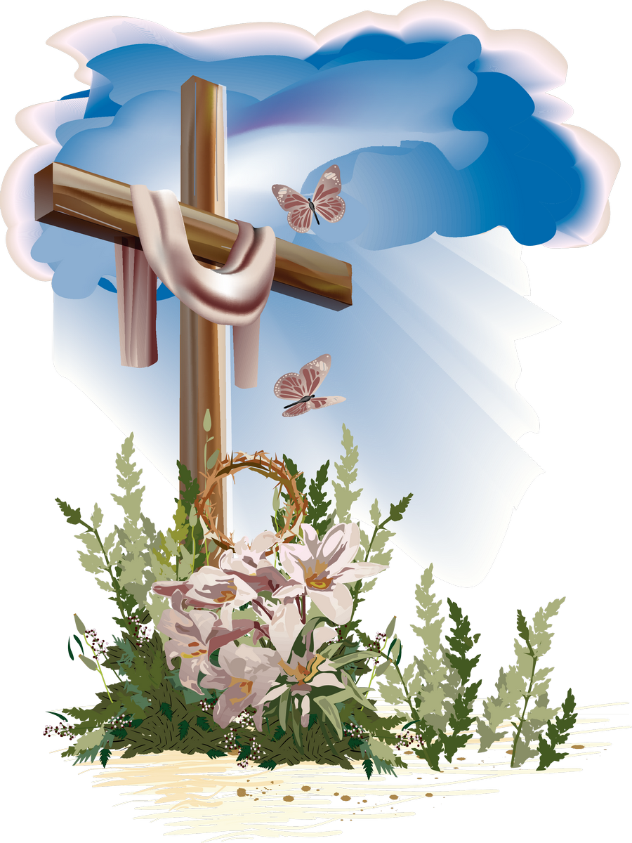 Easter Cross PNG Isolated Photo