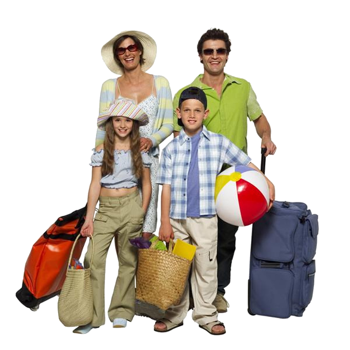 Family Vacation Background Isolated PNG