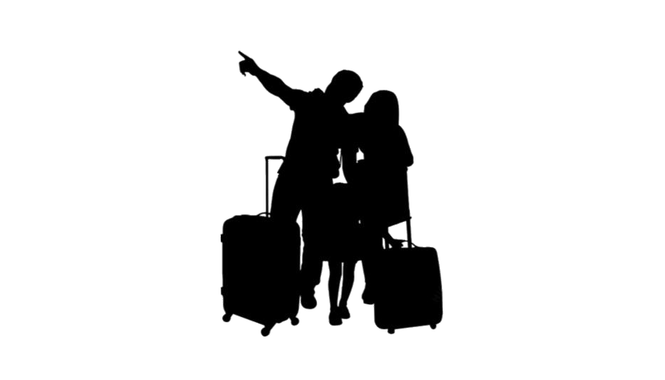 Family Vacation Silhouette PNG Pic