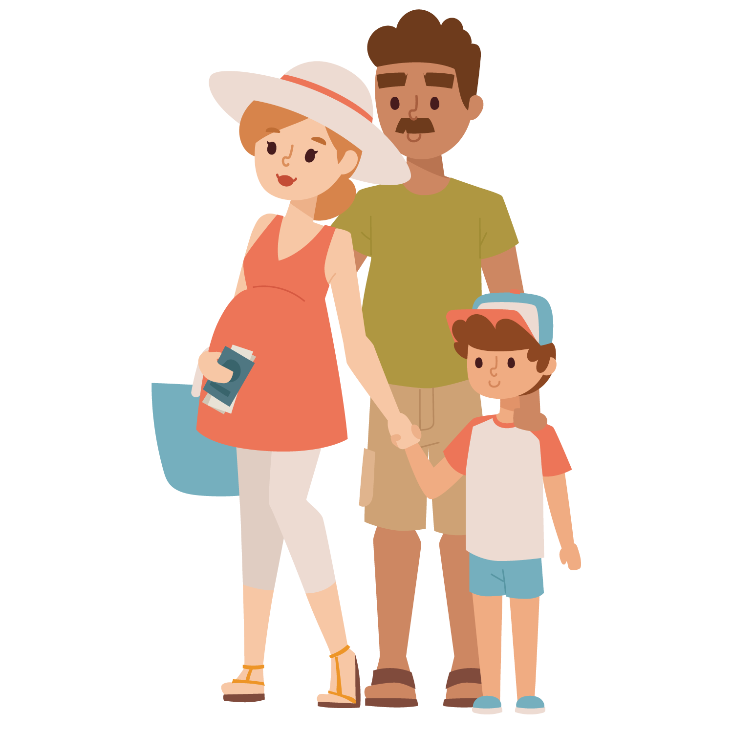 Family Vacation Vector PNG