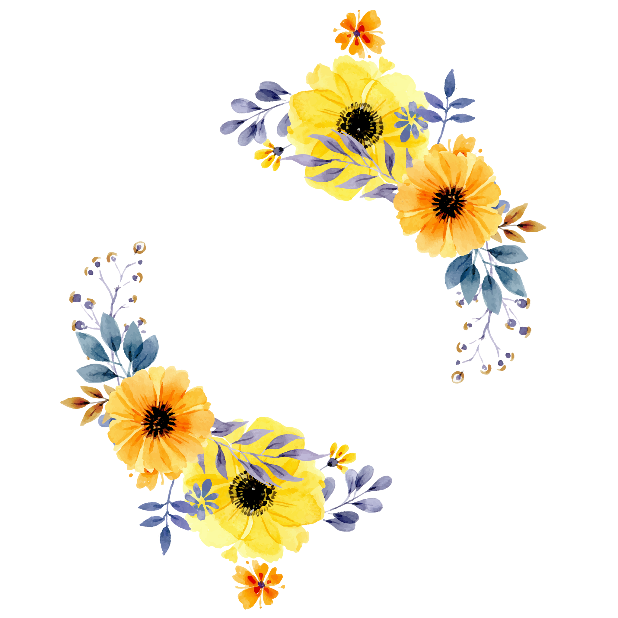 Çiçek sınır vektör PNG Clipart