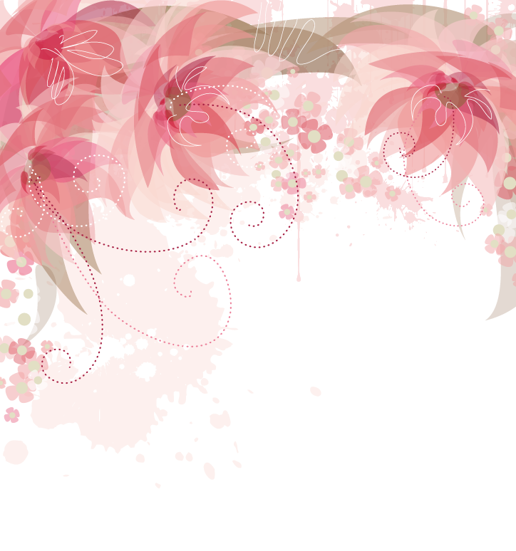 Vector borda de flor PNG transparente