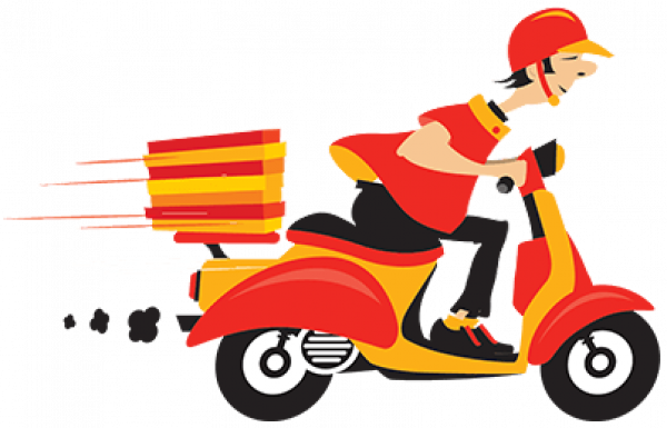 Food Delivery Scooter PNG Isolated HD Pictures