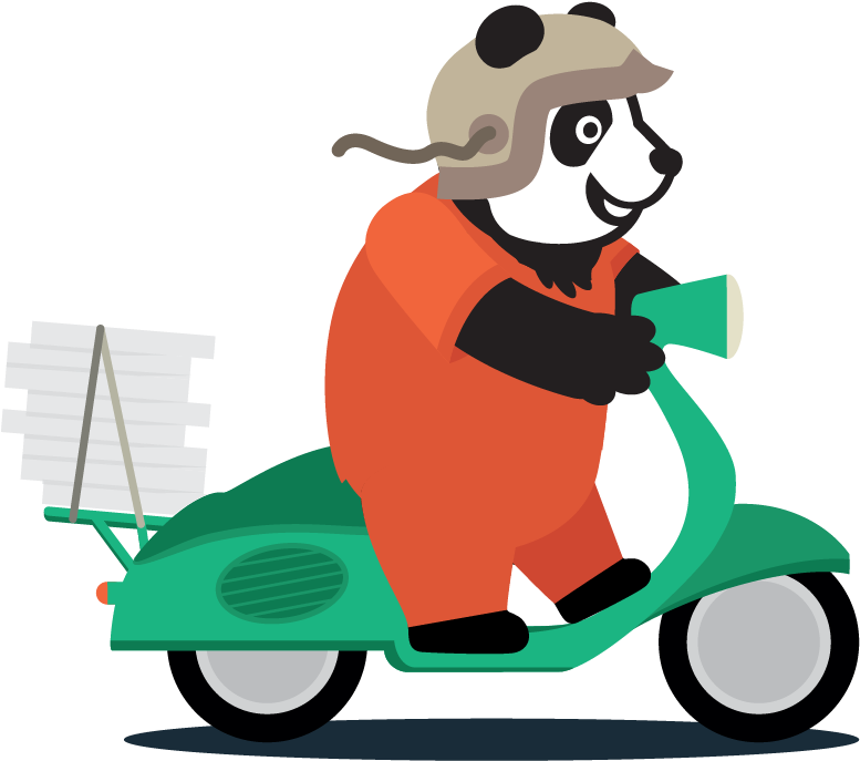 Food Delivery Scooter PNG Photo
