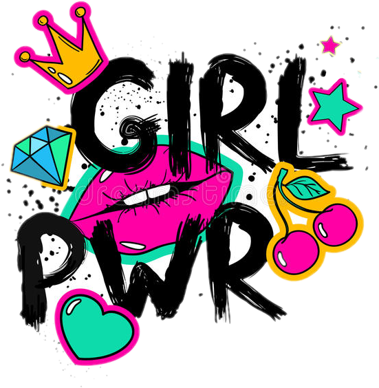 Meisje power logo PNG-bestand