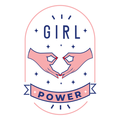 Meisjes power logo PNG geïsoleerd bestand