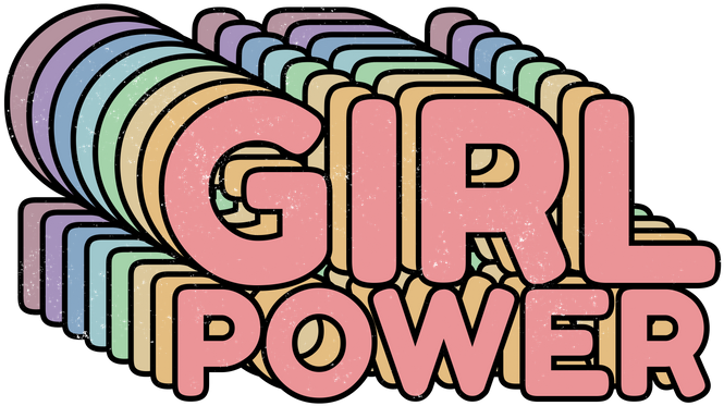 Kız güç logosu PNG Izole ücretsiz Indir