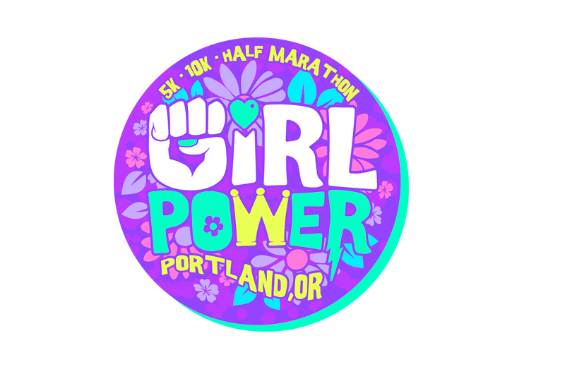 Meisjes power logo PNG geïsoleerde Foto