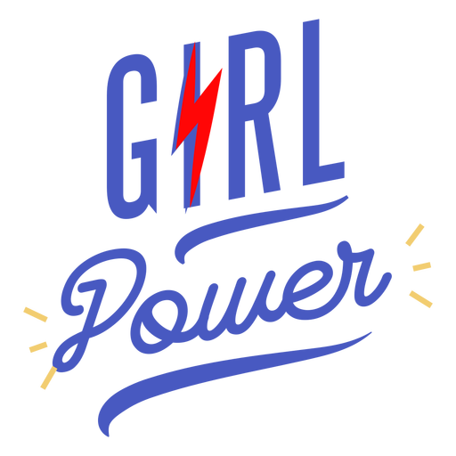 Meisje power logo PNG geïsoleerde Foto