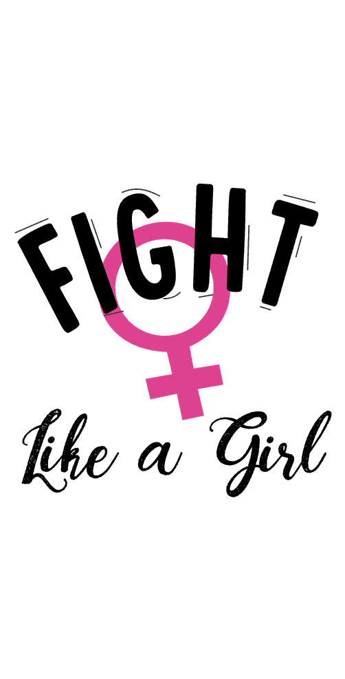 Meisje power logo PNG transparant