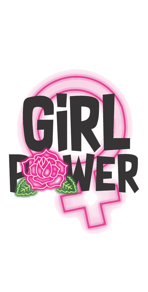 Meisje power logo Transparant PNG