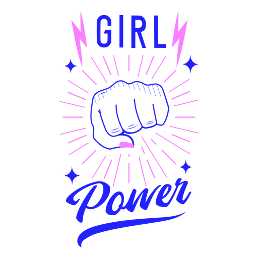 Meisjes power vector PNG Foto