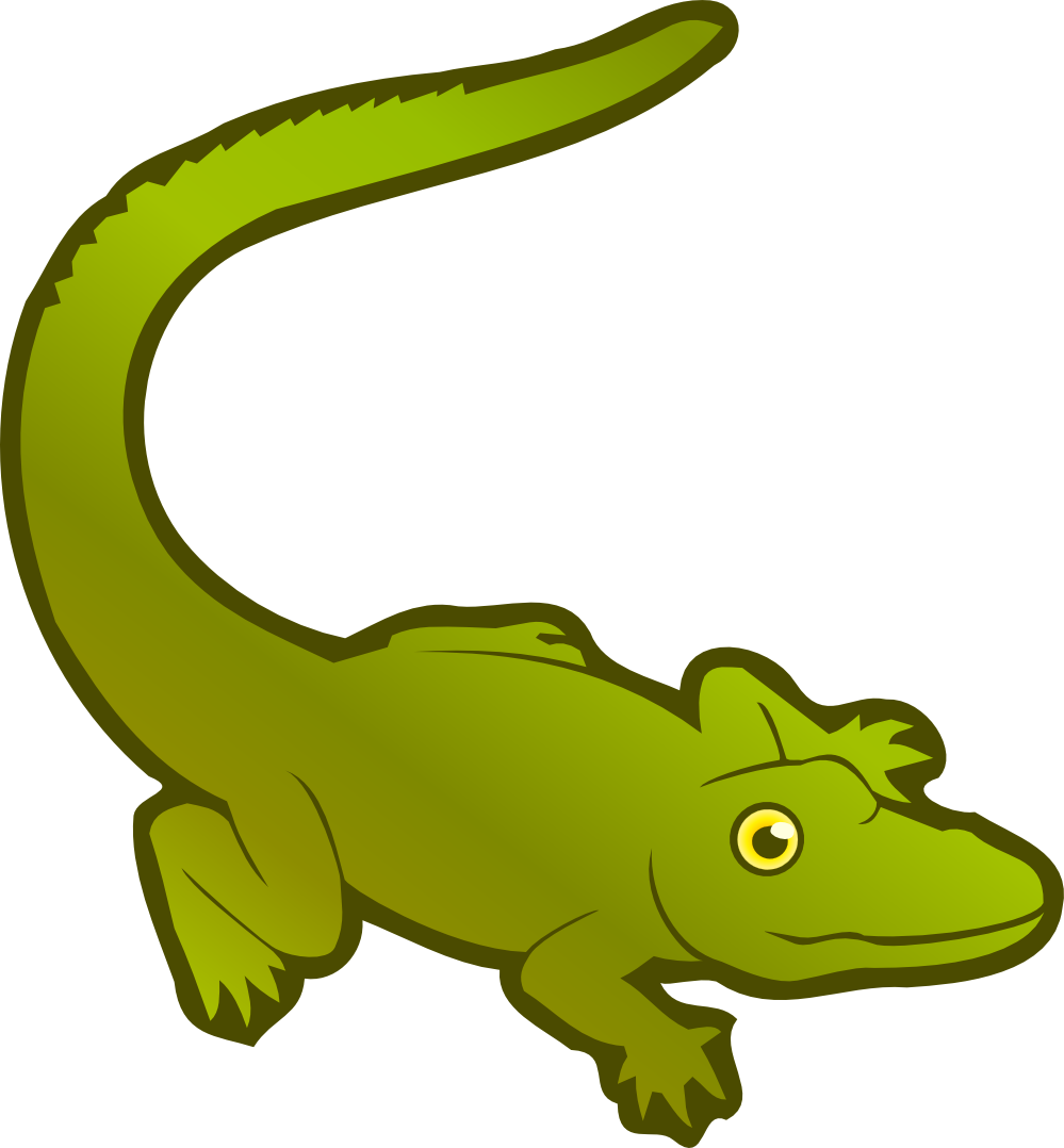 Зеленый аллигатор PNG HD
