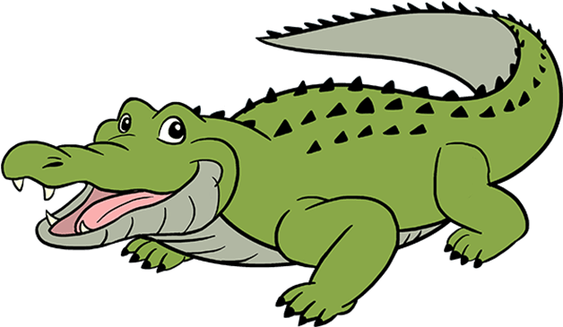 Зеленый аллигатор PNG картина