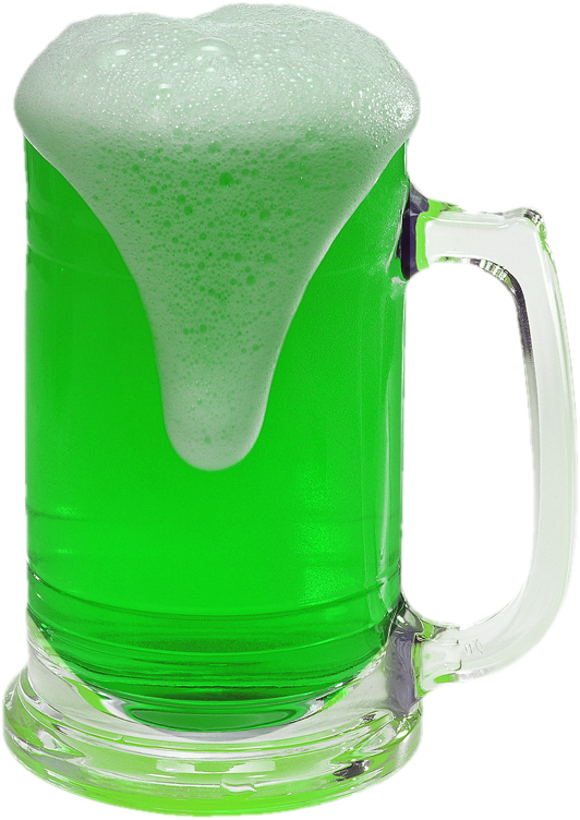 Grünes Bier PNG isoliertes Bild