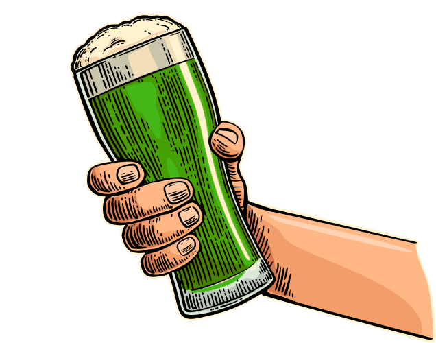 Green Beer Vector PNG Pic