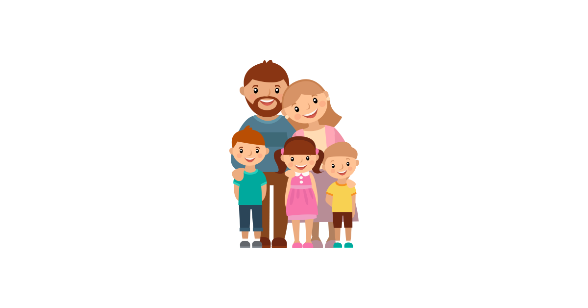 Glückliche familie PNG isoliert kostenloser Download