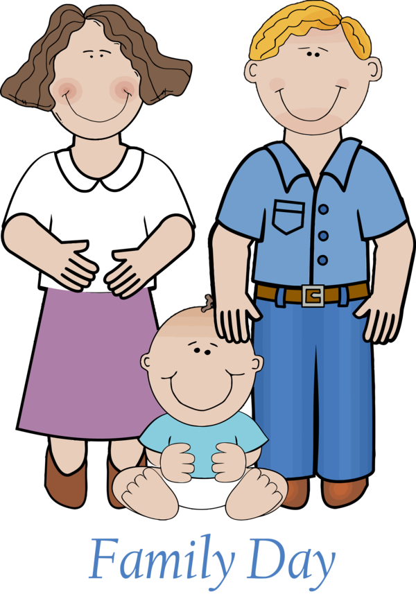 Happy Family Vector PNG Photo