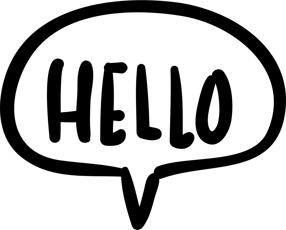 Hello Silhouette PNG HD