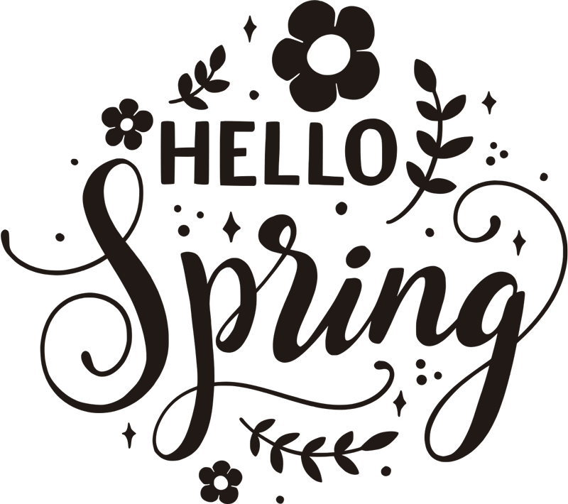 Hello Spring PNG Isolated Pic