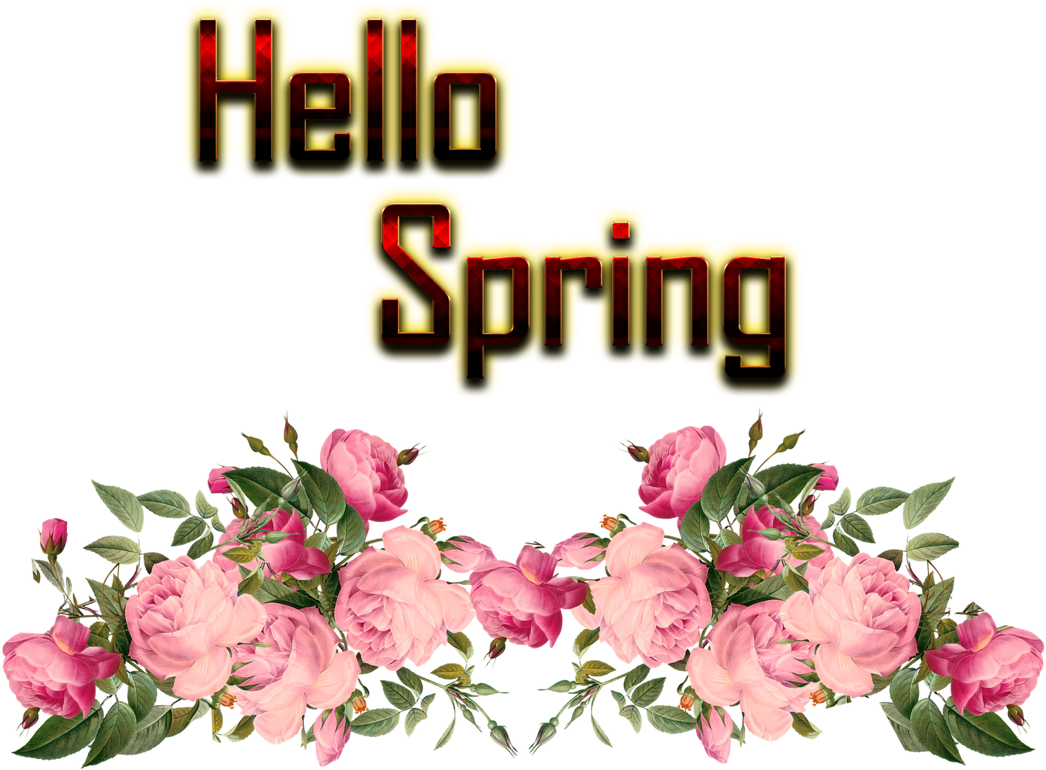 Hello Spring PNG Pic