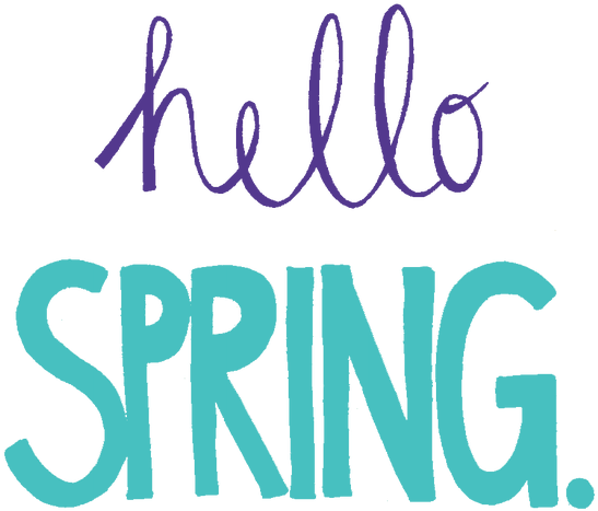 Hello Spring Vector PNG Clipart