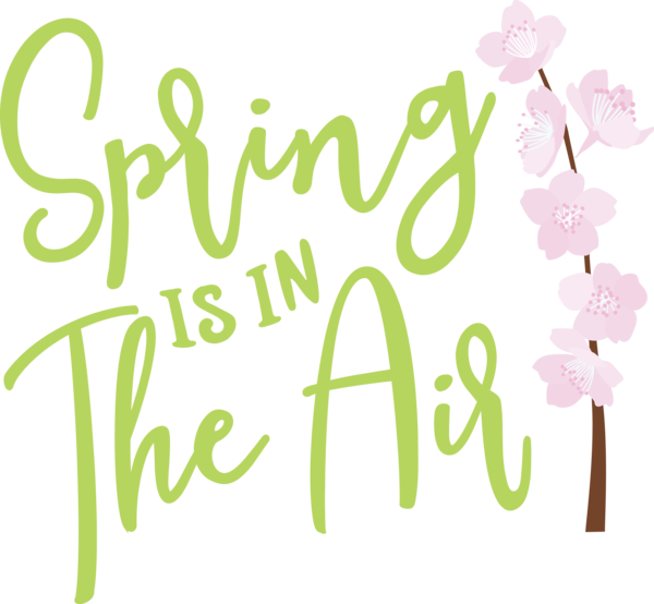 Hello Spring Vector PNG File