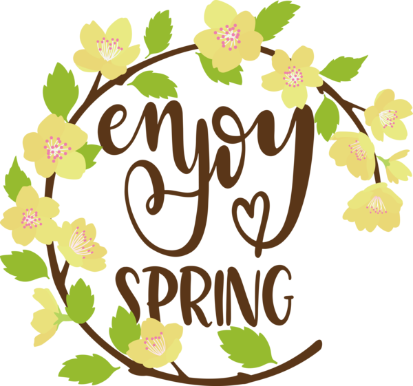 Hello Spring Vector PNG Image