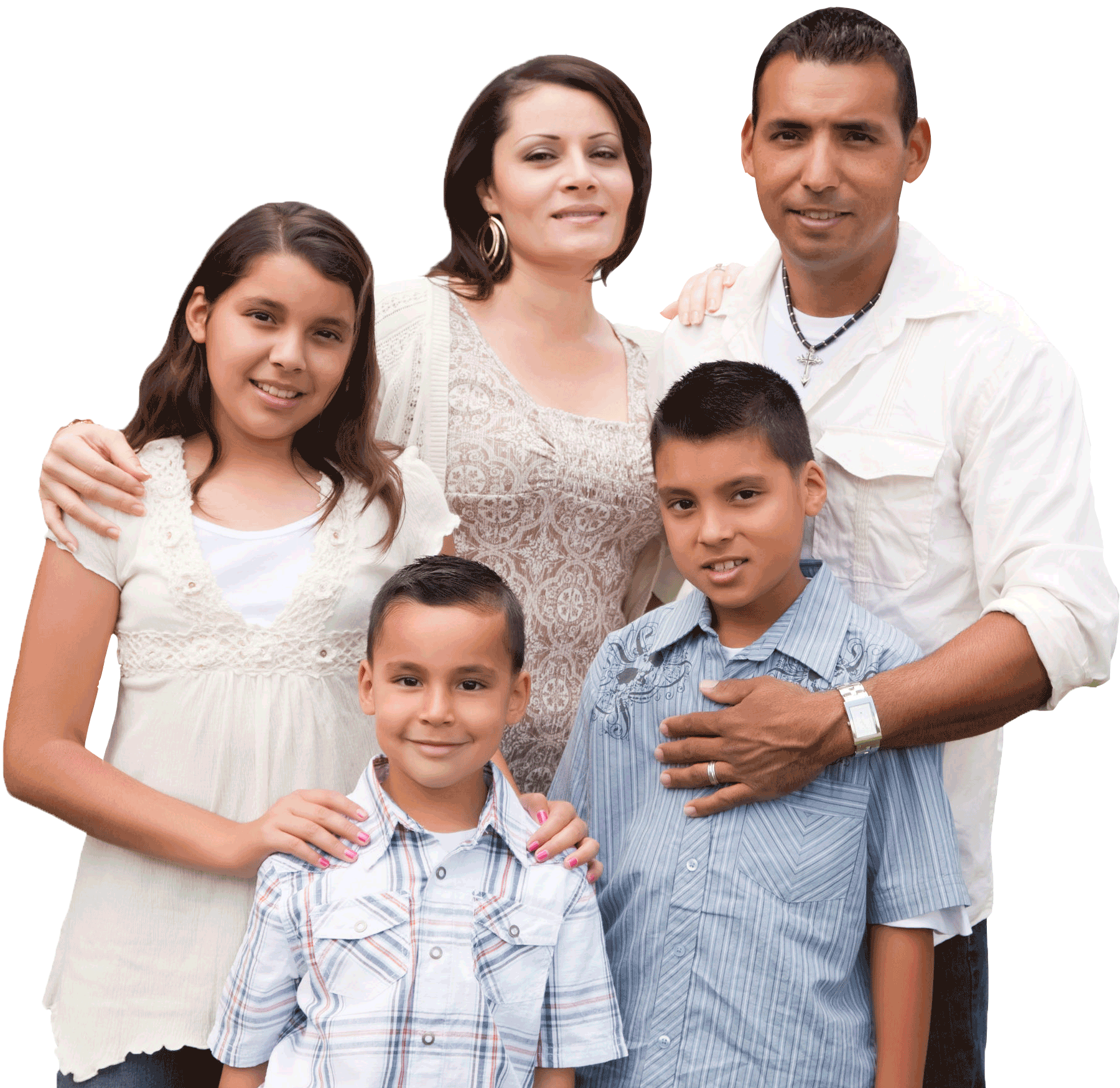 Hispanic Family PNG Background Isolated Image
