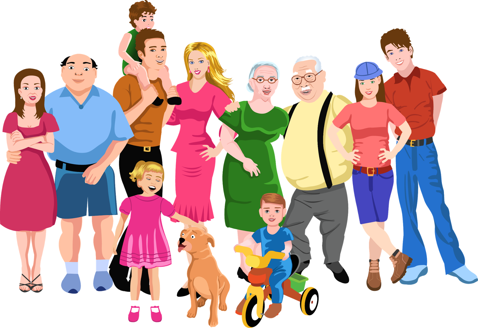 Hispanic Family PNG Isolated Transparent