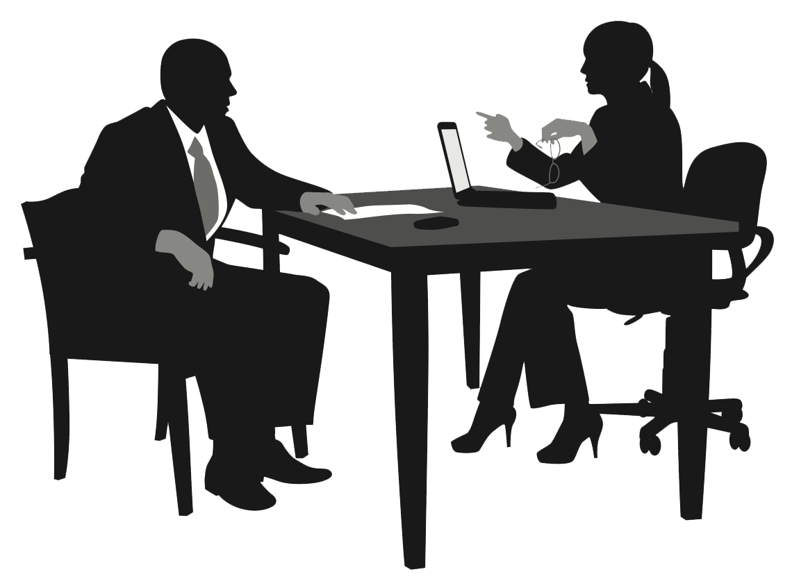 Job Interview Silhouette PNG HD